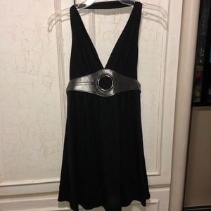 Black halter dress